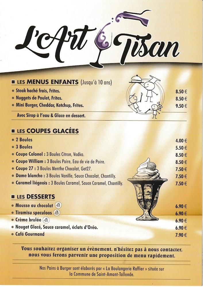 L'art-tisan - Menu Image 3